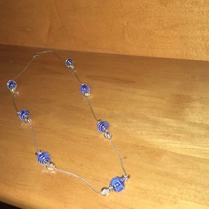 Silver and Blue Necklace